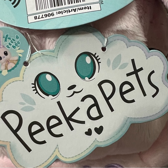 Peekapets Peek-A-Boo Bunny Stuffed Animal Plush Doll White Plush Educational - Picture 5 of 8